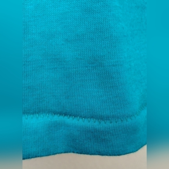 Vtg 80s Charity Race Adult Medium T-shirt Tee Single Stitch USA Teal Hanes Crew - Picture 4 of 7